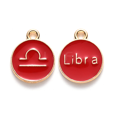 Alloy Enamel Pendants X-ENAM-S124-01B-07K-1