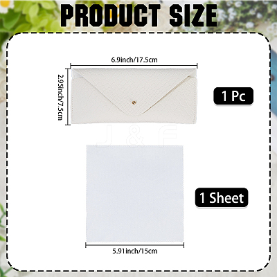 1Pc Rectangle PVC Leather Eyeglass Cases AJEW-CN0005-06B-1