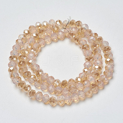 Electroplate Glass Beads Strands EGLA-A034-J4mm-K01-1