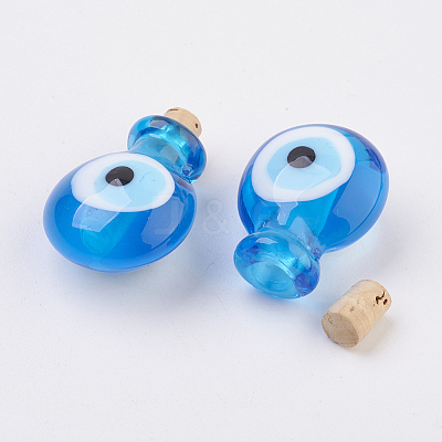 Handmade Lampwork Perfume Bottle Pendants X1-LAMP-P044-H03-1