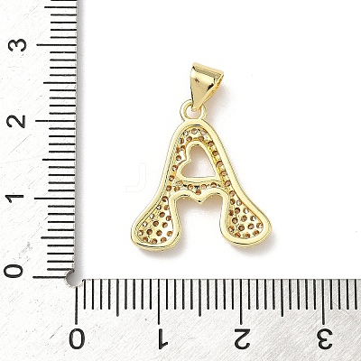 Brass Micro Pave Cubic Zirconia Pendants KK-L243-32G-1