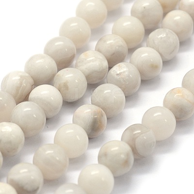 Natural White Crazy Lace Agate Beads Strands X-G-G763-11-6mm-1
