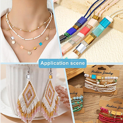 240Pcs 6 Colors 2-Hole Glass Seed Beads SEED-HY0001-41-1