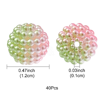 Imitation Pearl Acrylic Beads OACR-FS0001-42B-1