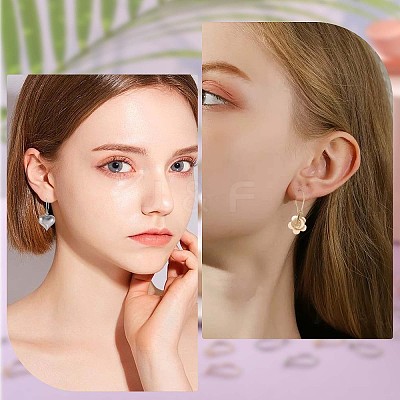 100Pcs 4 Colors 304 Stainless Steel Hoop Earrings Findings STAS-SC0005-24-1