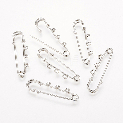 Iron Brooch Findings KK-FW0001-05-1