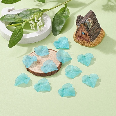 Autumn Theme Transparent Frosted Acrylic Pendants X-PAF002Y-27-1