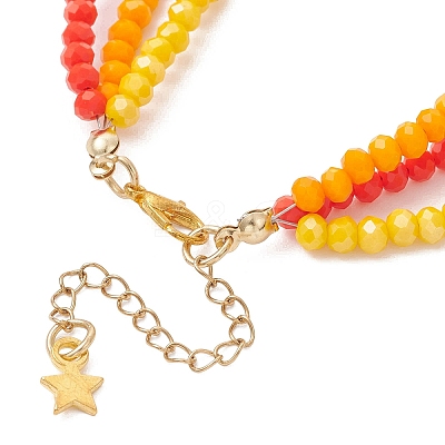 Opaque Solid Color Glass & Plastic Pearl Multi-strand Bracelets BJEW-JB12969-1