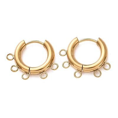 304 Stainless Steel Hoop Earring Findings STAS-D183-02E-G-1