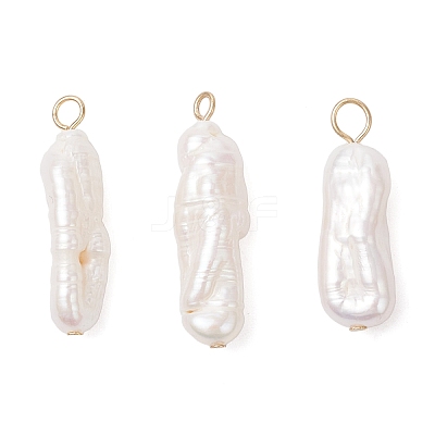 Natural Baroque Pearl Keshi Pearl Pendants PALLOY-JF04553-01-1
