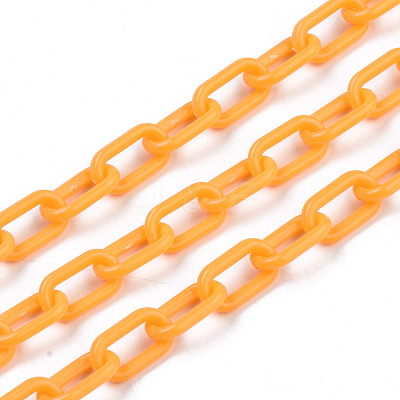 Handmade Opaque Acrylic Paperclip Chains X-KY-S166-002J-1