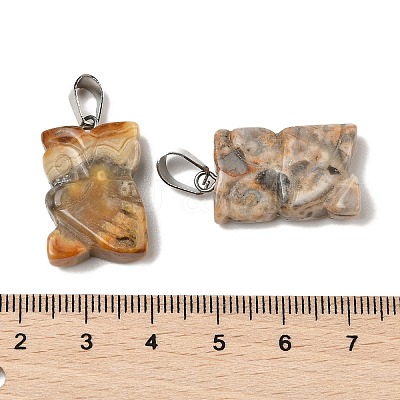 Natural Crazy Agate Pendants G-B127-09P-03-1