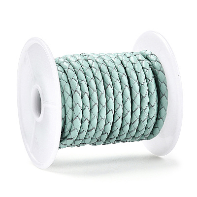 Braided Cowhide Leather Cord NWIR-N005-01F-4mm-1