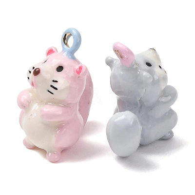 Alloy Enamel Pendants AL-CBA61EE-07-1