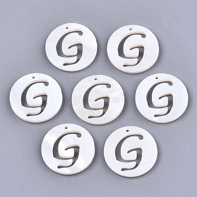 Natural Freshwater Shell Charms SHEL-S276-119G-1
