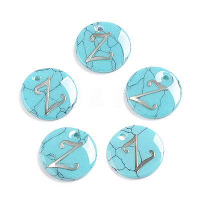 Synthetic Turquoise Charms G-L561-001Z-1