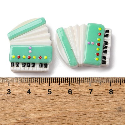 Opaque Music Theme Resin Cabochons LS-CRES-Z010-02F-1