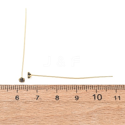 Brass Micro Pave Cubic Zirconia Stud Earring Findings CU-CBA4618-01G-08-1