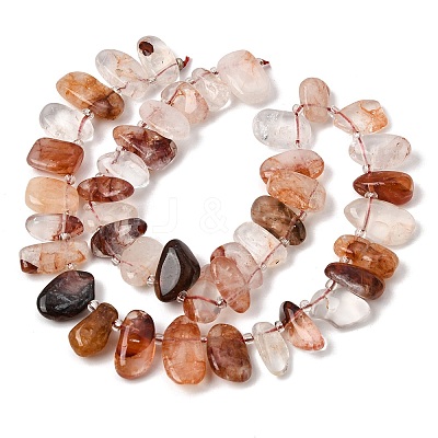 Natural Hematoid Quartz Ferruginous Quartz Beads Strands GG-CBADF20-A04-1