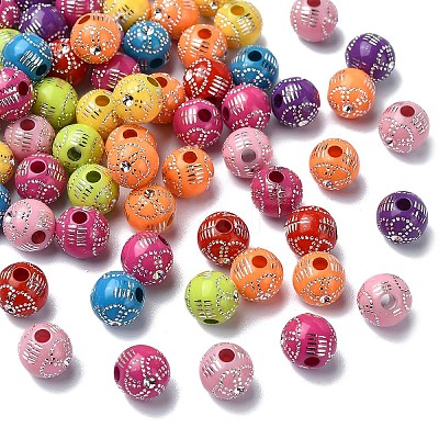 Plating Acrylic Beads PACR-YW0001-19-1