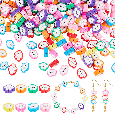 240Pcs 8 Colors Handmade Polymer Clay Beads CLAY-CA0001-24-1