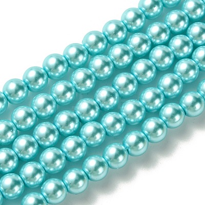 Eco-Friendly Grade A Glass Pearl Beads HY-J002-6mm-HX008-1