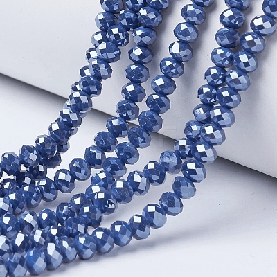 Electroplate Glass Beads Strands EGLA-A044-P1mm-A16-1