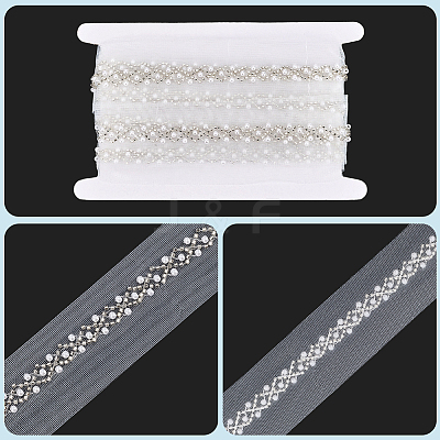 4Yards Polyester Lace Ribbon SRIB-GF0001-73B-02-1