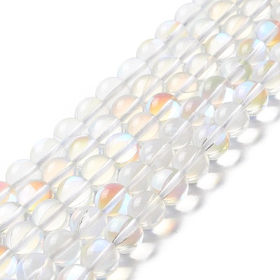 Synthetic Moonstone Beads Strands G-E573-02C-14-1