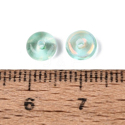 Baking Paint Electroplate Transparent Glass Beads EGLA-Q141-01A-A10-1