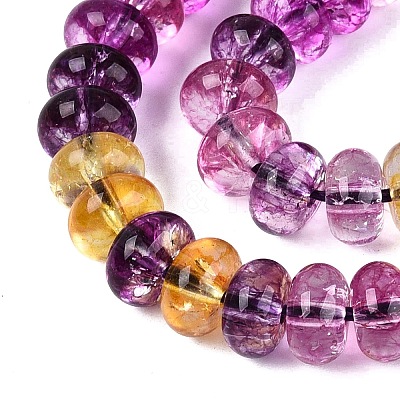 Crackle Transparent Glass Beads Strands GLAA-N074-02A-04-1