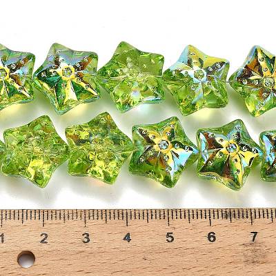 Electroplate Baking Paint Glass Beads Strands EGLA-K061-12A-AB05-1