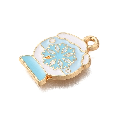 Christmas Theme Alloy Enamel Pendants FIND-M039-02G-1
