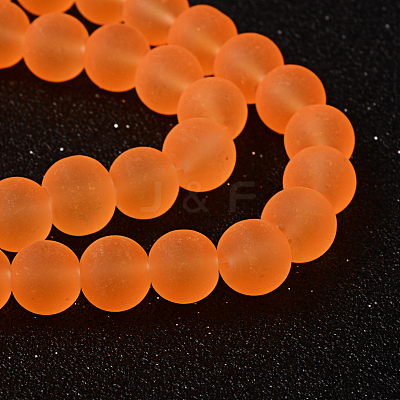 Baking Paint Transparent Glass Bead Strands X-GLAA-S031-8mm-33-1