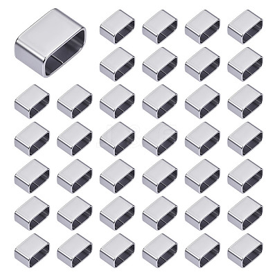 60Pcs 201 Stainless Steel Slide Charms STAS-ME0002-75-1