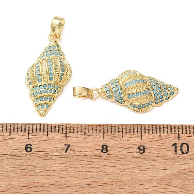 Brass Micro Pave Cubic Zirconia Pendants CU-CBADD64-02G-1