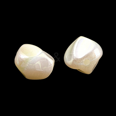 Spray Painted ABS Plastic Beads KY-C017-08D-1