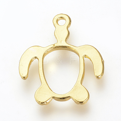 Alloy Open Back Bezel Pendants X-PALLOY-R098-62G-1