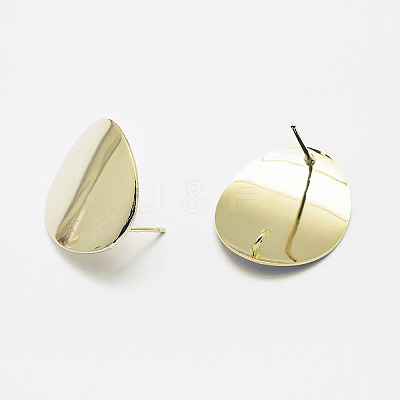 Brass Stud Earring Findings X-KK-G331-22G-NF-1