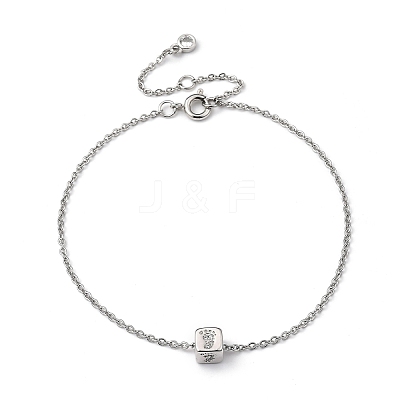 Cube Micro Pave Cubic Zirconia Pendant Necklaces & Bracelets Sets SJEW-JS01116-03-1