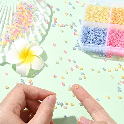 72G 4 Colors Glass Seed Beads SEED-YW0002-75A-1