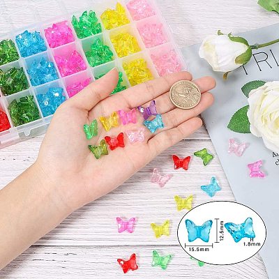 Transparent Acrylic Beads TACR-PH0001-10-1