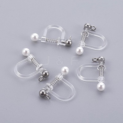 Plastic Clip-on Earring Findings X-STAS-P221-24P-1
