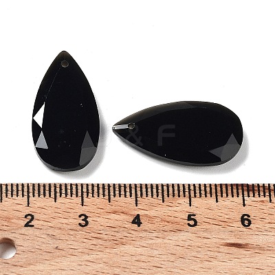 Natural Obsidian Faceted Pendants G-D082-01C-1