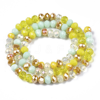 Electroplate Glass Beads Strands EGLA-N002-12H-1