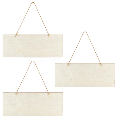 Unfinished Blank Wooden Hanging Decorations AJEW-CN0006-53-1