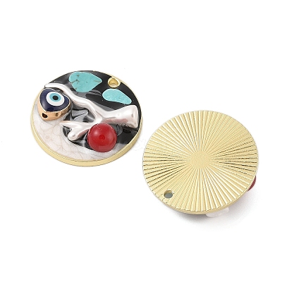 Rack Plating Alloy Enamel Pendants FIND-Z062-01G-02-1