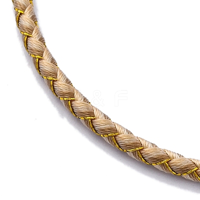 Polyester Cord Braided Bracelet Makings MAK-Z003-01G-27-1
