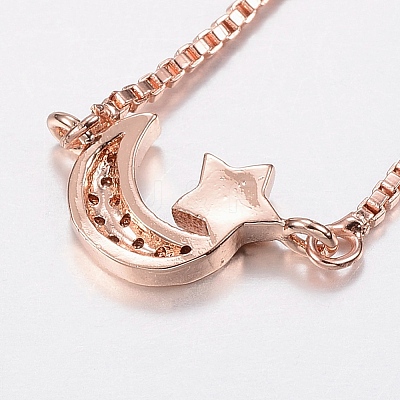 Adjustable Brass Micro Pave Cubic Zirconia Bolo Bracelets BJEW-J180-19-1