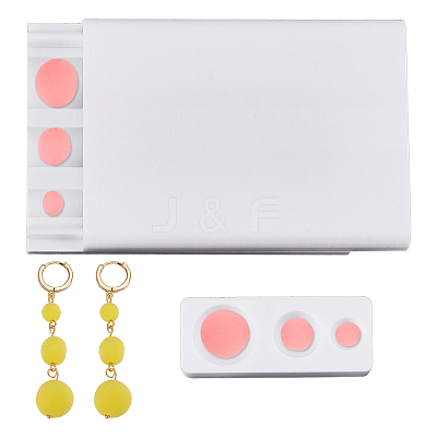 3Pcs Rectangle Plastic Clay Mold TOOL-WH0059-051A-1